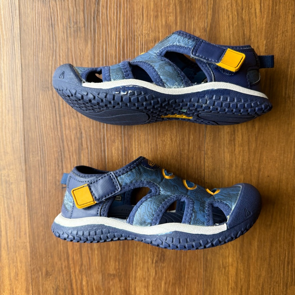 Keen Stingray Water Sandals Boys 10 Blue Closed Toe Shoes Outdoors Kids Youth - Picture 9 of 10
